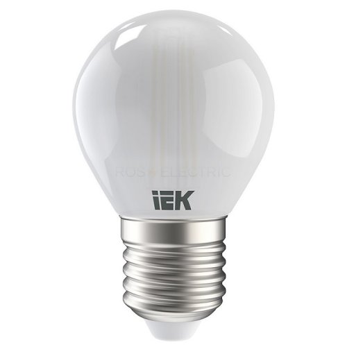 Лампа светодиодная IEK G45 Шар FR Е27 220В 7Вт 805Лм 3000К картинка 